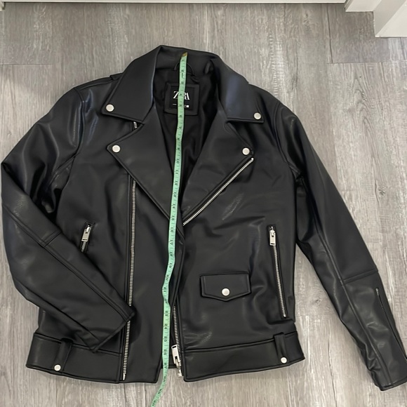 Zara vegan leather black jacket - Picture 2 of 3